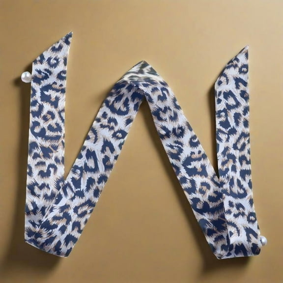 Leopard pattern Women's Bohemian style hair bands, headbands, belts, handbag straps | Multi-color long ribbons, suitable for decorating hair, neck, waist and handbags.