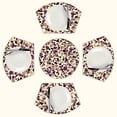 thumbnail image 1 of Leopard print Round Table Placemats Set Of 5 Wedge Table Mats Washable Heat Resistant Place Mat For Dining Table Kitchen Farmhouse Restaurant, 1 of 6