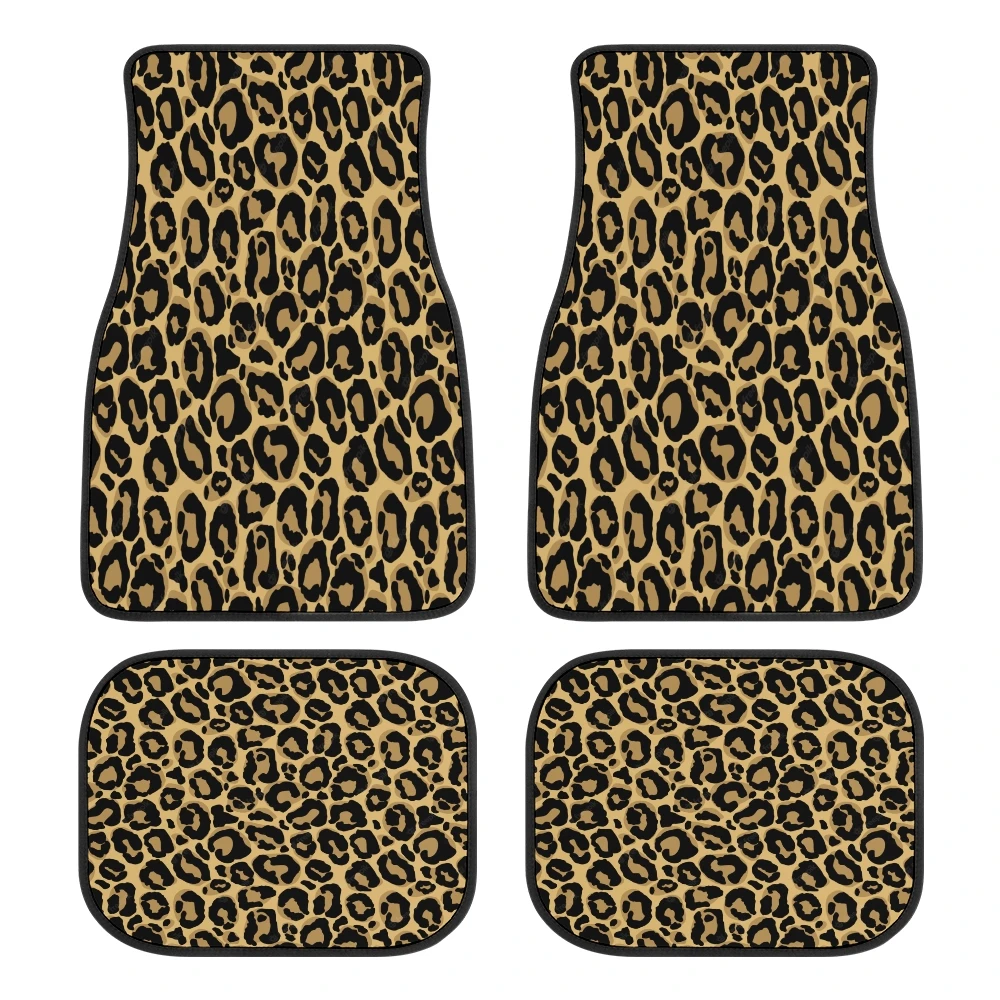 Leopard print car floor mat custom printed car accessories suitable for
