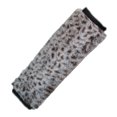 thumbnail image 1 of Leopard print padded plush car seat belt shoulder protector cover, 1 of 5