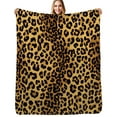 thumbnail image 1 of Leopard print seamless pattern Flannel Blanket Warm Soft Bedding Throws Winter Camping Chair Sofa Bed, 1 of 6