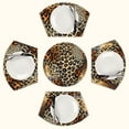 thumbnail image 1 of Leopard print wild cat Round Table Placemats Set Of 5 Wedge Table Mats Washable Heat Resistant Place Mat For Dining Table Kitchen Farmhouse Restaurant, 1 of 6