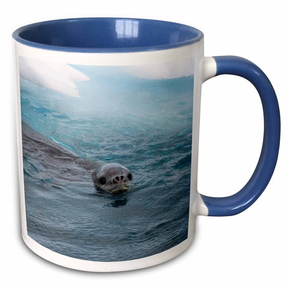 Leopard seal, western Antarctic Peninsula-AN02 SKA0269 - Steve Kazlowski 11oz Two-Tone Blue Mug mug-74875-6