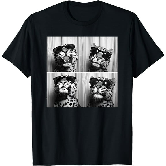 Leopard with Sunglasses T-Shirt – Funny Animal Graphic Tee for Wildlife Lovers