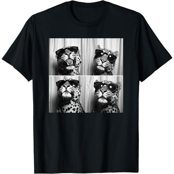 Leopard with Sunglasses T-Shirt – Funny Animal Graphic Tee for Wildlife Lovers