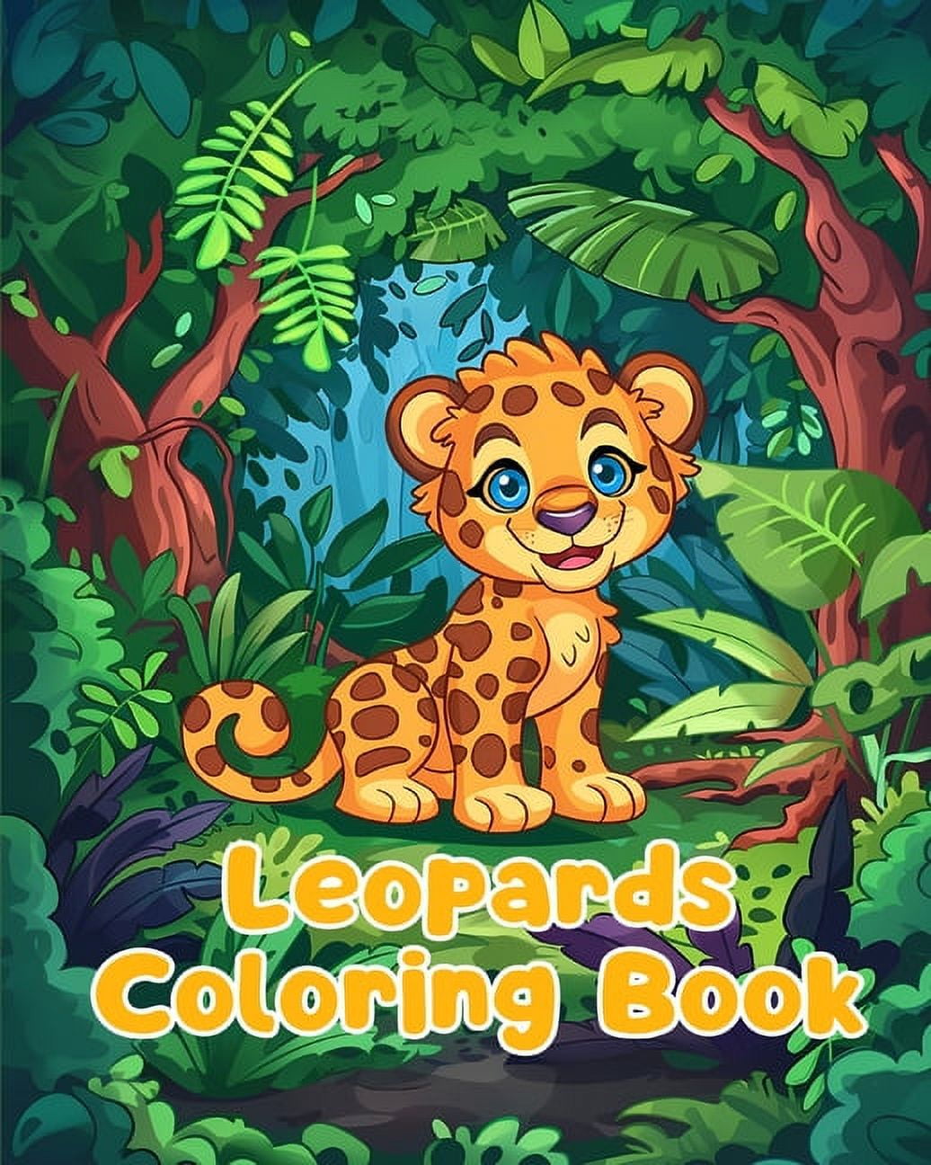 Leopards Coloring Book: Simple Leopards Coloring Pages For Kids Ages 1 ...
