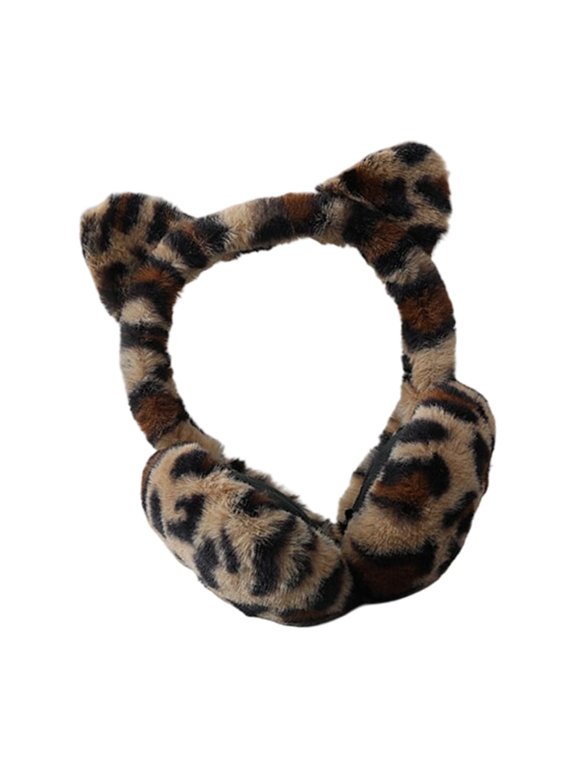 Leopards Ear Muffs For Winter Thermally Protections With Ergonomic Design Lightweight Cold Weather Accessories