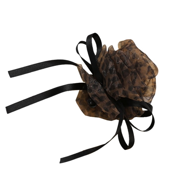 Leopards Pattern Bow Hair Claw For Women Girls Daily Use Parties Weddings Strong Hold Styling Tools