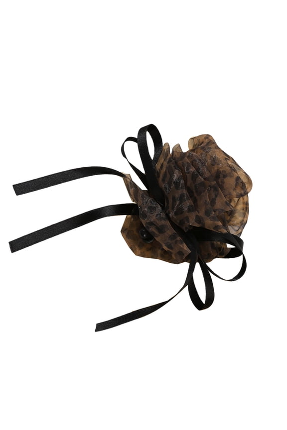 Leopards Pattern Bow Hair Claw For Women Girls Daily Use Parties Weddings Strong Hold Styling Tools