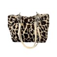 thumbnail image 1 of Leopards Print Fashion Shoulder Bag with Soft Plush Ample Storage Underarm Bags Top Handle Bag for Daily Essential, 1 of 9