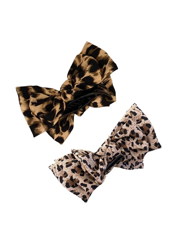 Leopards Print Hair Clip Large Hair Hair Adornment Lovely Bow Hair Clip Hair Ornamentation