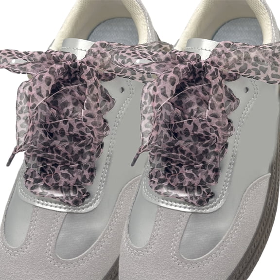 Leopards Prints Organza Shoelaces 140cm Shoe Laces Shoelaces for Adults Teens Kids Sneakers Trainers Sport Casual Shoe