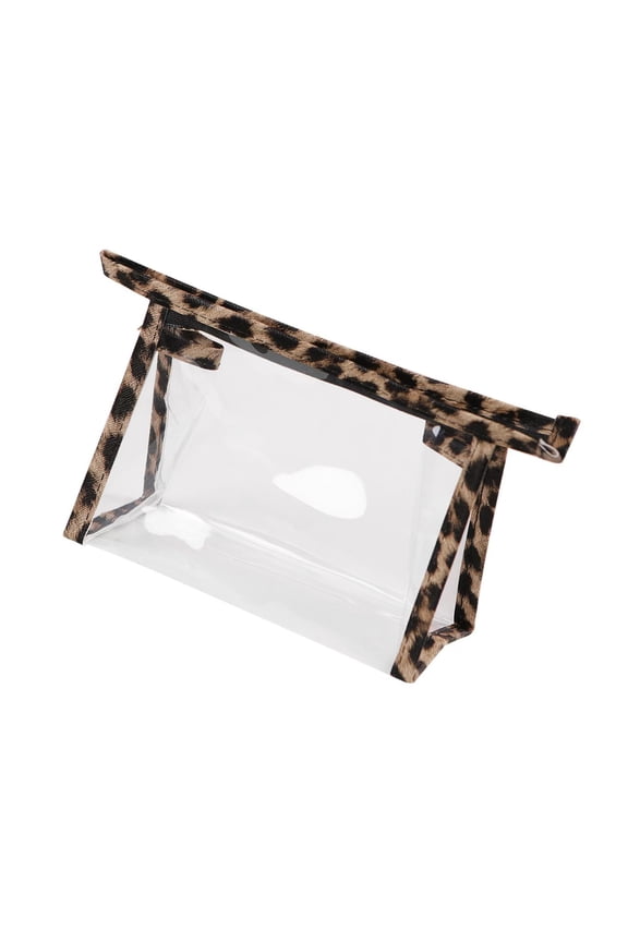 Leopards Travel Toiletry Bag Clear PVC Makeup Bag Travel Cosmetic Bag Waterproof Makeup Pouches with Zipper for Women