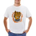 thumbnail image 1 of Leopards Vintage T-shirt Mens Cotton Classic Crewneck Short Sleeve Tees Unisex White 2XL, 1 of 2