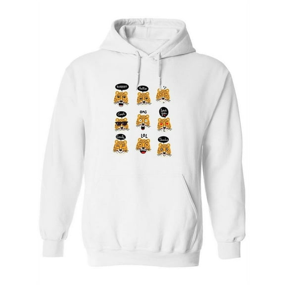 Leopards With Bubble Speech Hoodie Women -Image by Shutterstock, Female Medium