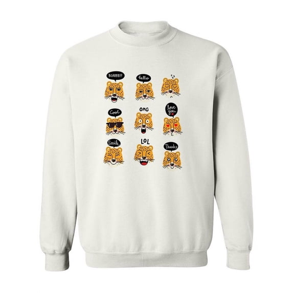 Leopards With Bubble Speech. Sweatshirt Women -Image by Shutterstock, Female XX-Large
