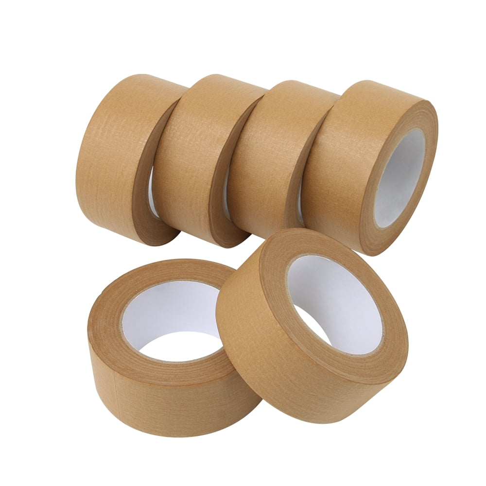 Leopcito Brown Kraft Paper Tape, WTNPZ-B206-BN, 6 Rolls x 2 inch x 55 Yard x 7 Mil