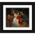 thumbnail image 1 of Leopold Bucher 14x12 Black Ornate Wood Framed Double Matted Museum Art Print Titled: Austria and the Cholera (1835), 1 of 5