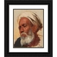 thumbnail image 1 of Leopold Carl Müller 15x18 Black Ornate Wood Framed Double Matted Museum Art Print Titled - Study of a Head (Market in Cairo, Belvedere), 1 of 5
