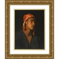 thumbnail image 1 of Leopold Carl Müller 15x18 Gold Ornate Wood Frame and Double Matted Museum Art Print Titled - Diener Hassan (1882), 1 of 4