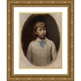 thumbnail image 1 of Leopold Horowitz 15x18 Gold Ornate Wood Frame and Double Matted Museum Art Print Titled - Portrait of Zosia Kraszewska (1863-) (Between 1872 and 1875), 1 of 4