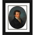 thumbnail image 1 of Leopold Kupelwieser 15x18 Black Ornate Wood Framed Double Matted Museum Art Print Titled - Matthaus Edler from Collin (Writer) (1821), 1 of 5