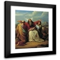 thumbnail image 1 of Leopold Kupelwieser 20x23 Black Modern Framed Museum Art Print Titled - Moses Praying for Victory (1836), 1 of 5