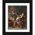 thumbnail image 1 of Leopold Loeffler 15x18 Black Ornate Wood Framed Double Matted Museum Art Print Titled - Grandfather's Visit, 1 of 5