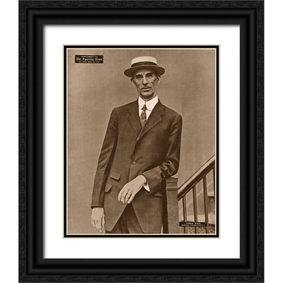 Leopold Morse Goulston Baseball Collection, 15x18 Black Ornate Wood Framed with Double Matting Museum Art Print Titled - Connie Mack, Manager, Philadelphia American League, 1880