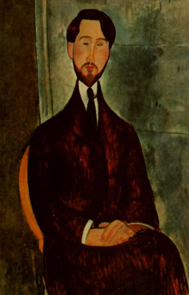 Leopold Zborowski 1917 Canvas Art - Amedeo Modigliani (18 x 24)