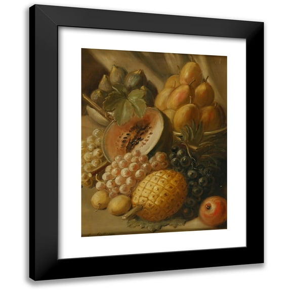 Leopold von Stoll 15x18 Black Modern Framed Museum Art Print Titled - Fruit Tire Life (1880)