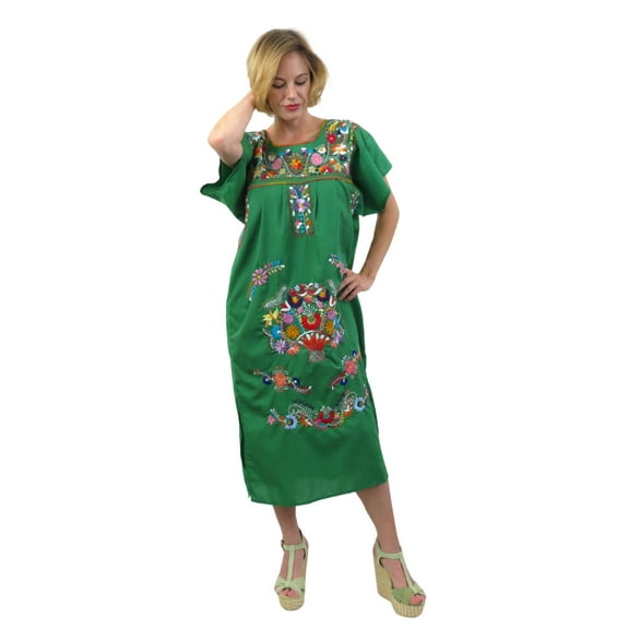 Leos Imports Mexican Dress Puebla (2XL, Green)