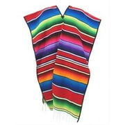 Leos Imports Traditional Mexican Sarape Serape Poncho Adult in Assorted Colors