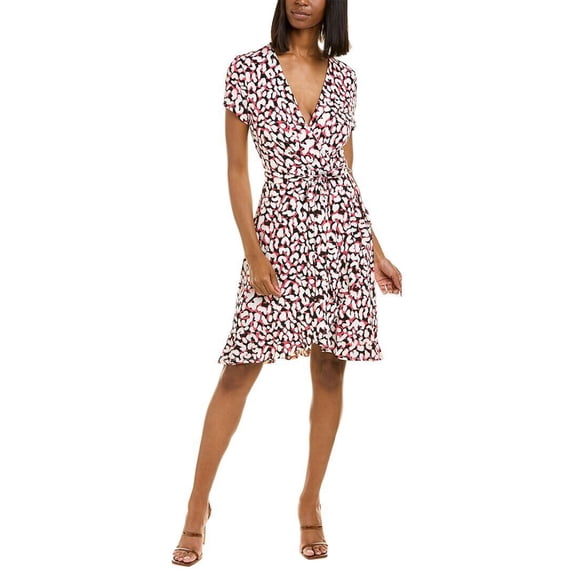 Leota Women's Brushstroke Leopard Fruit Dove Lord & Taylor Brandy Dress Black Size X-Large