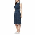 thumbnail image 1 of Leota Women's Mindy Shirred Dot Mock-Neck Waist Midi Dress (Blue, X-Large), 1 of 3