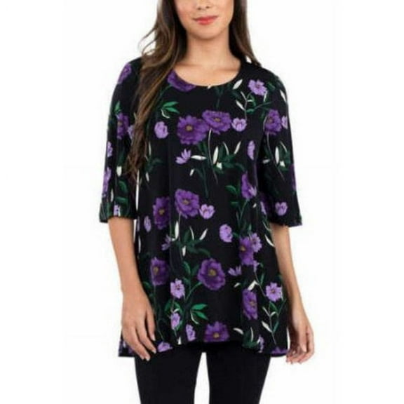 Leota Women's Tunic Shirt ( Poppy Purple, Small)