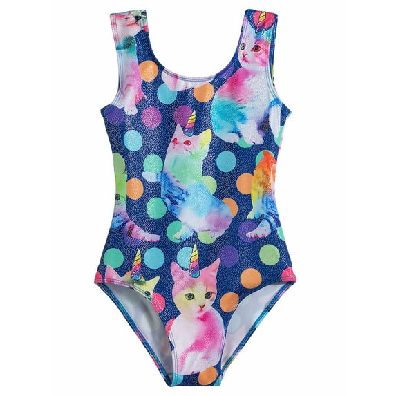 Leotard for Girls Gymnastics Blue Size 7-8 Years Old Sparkly Outfit Activewear