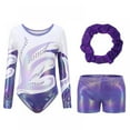 thumbnail image 1 of Leotards for Girls Gymnastics Embroidery Glitter Tumbling Shorts Bottoms, 1 of 10