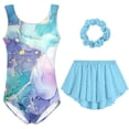 thumbnail image 1 of Lanbubble Girls Gymnastics Leotards Sleeveless Ballet Leotard for Girl Dance Outfit with Skirt Hair Scrunchie 5-9 Years, 1 of 6