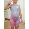 thumbnail image 1 of Leotards for Girls Gymnastics Toddler Dance Biketards Athletic Dance Wear Shiny Blue Hotpink, 1 of 6