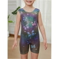 thumbnail image 1 of Leotards for Girls Gymnastics with Shorts Colorful Butterfly Shiny Diamond Kids Biketard, 1 of 6