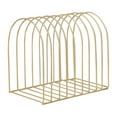 Leott Bedside Bookshelf Storage Rack Gold, Magazine Holder 7 Slot Desk ...