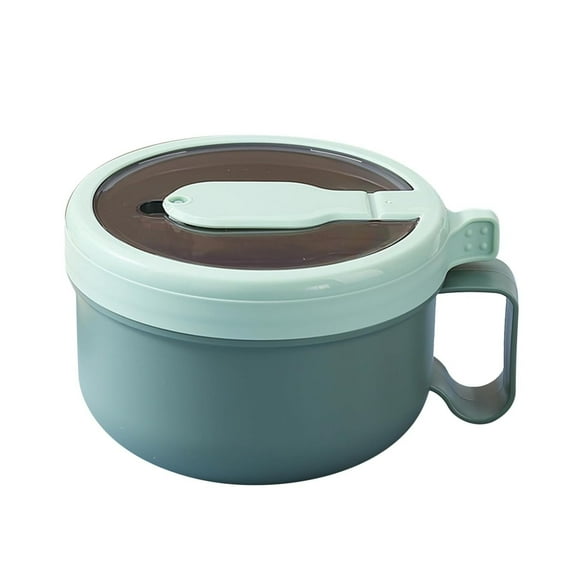 Leott Breakfast Bowls, Heated Lunch Box Green, Microwave Ramen Bowl with Lid Microwave Ramen Cooker Noodle or Soup Bowl Ramen Cooker College Dorm Room Instant Cooking 850Ml, Clearance Sale