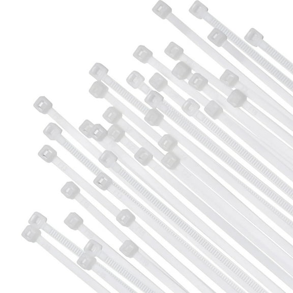 Leott Homes 12" White Zip Cable Ties (100 Pack) 40Lbs Tensile Strength Nylon Cable Wire Ties for Indoor and Outdoor By (White) White, 250 White Cable Ties