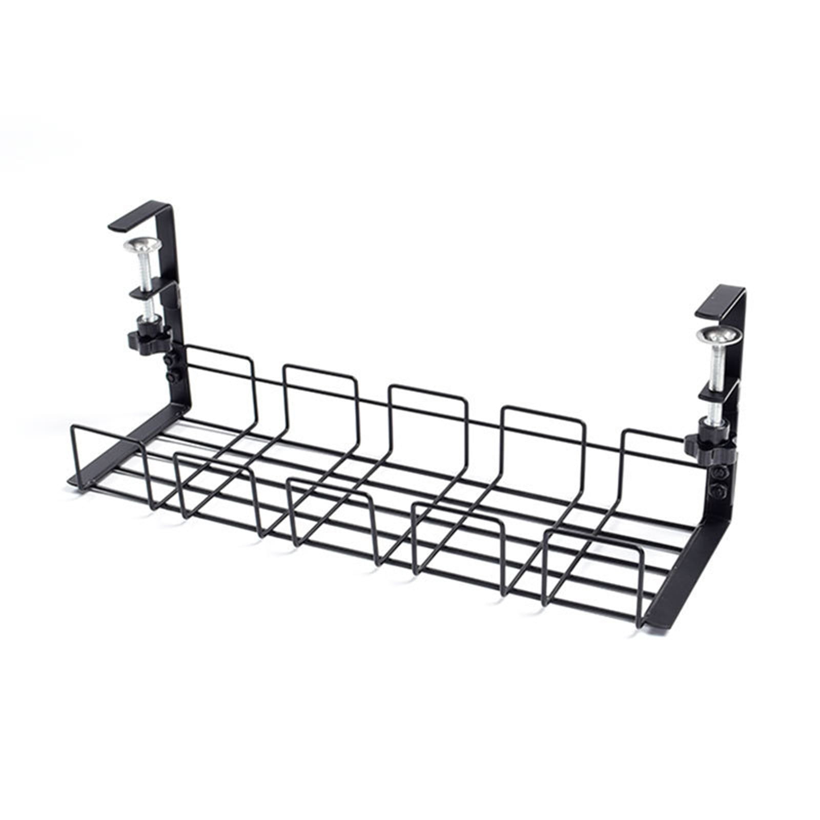 Leott Hot Sale! Under Desk Cable Management Cable Management Under Desk Under Desk Cable Management Tray with Clamp, Punch-Free Under-Desk Cable Management Rack, Wire Shelving
