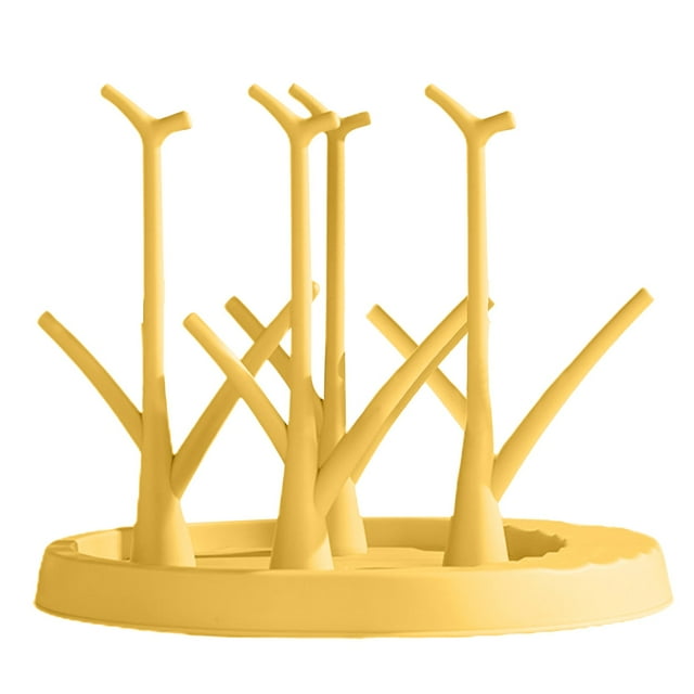 Leott Wire Shelving Clearance! Baby Bottle Drain Rack Yellow, 1X Bottle