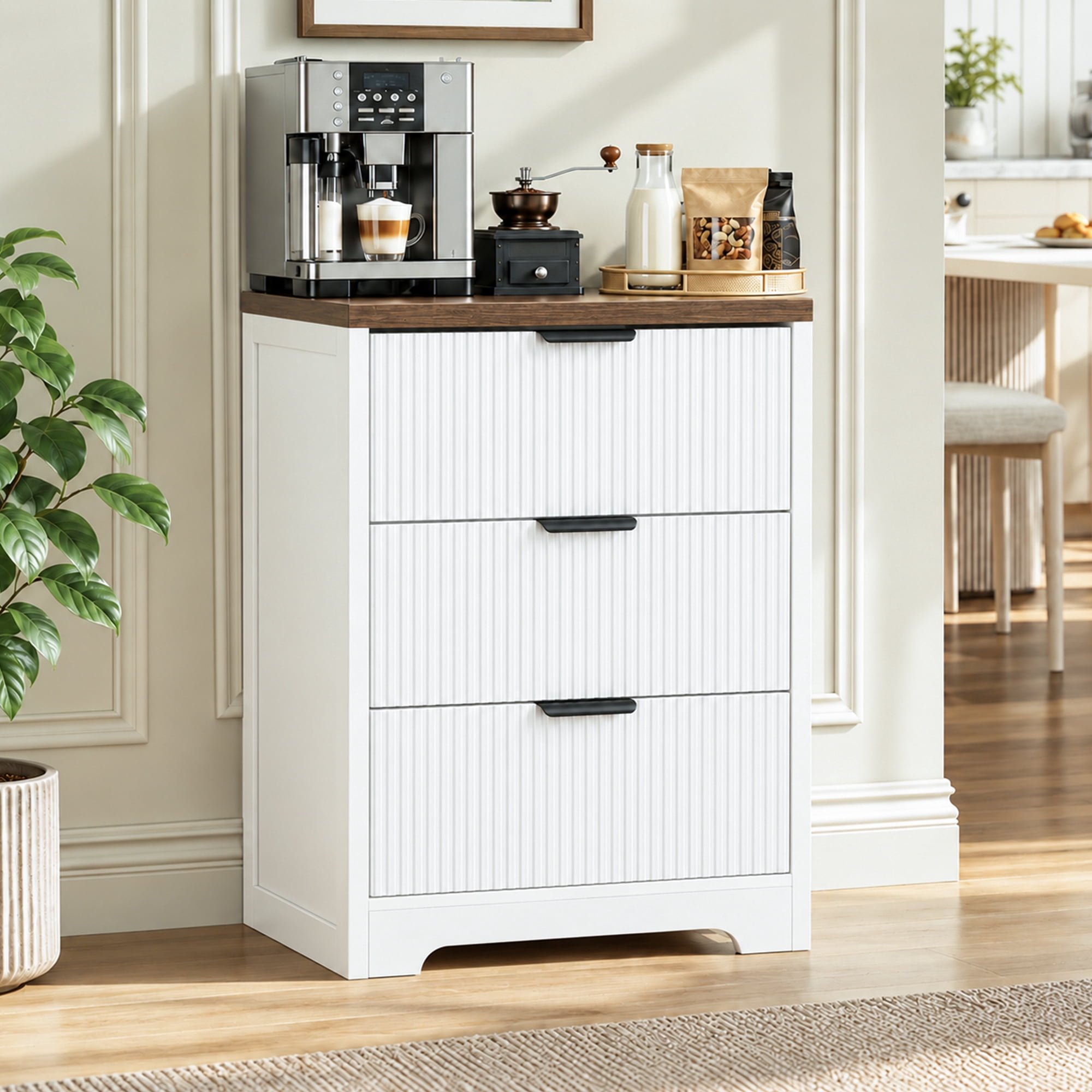 Atender Table Leovanni End Table with 3 Drawers, Modern Night Stand for Livingroom ...