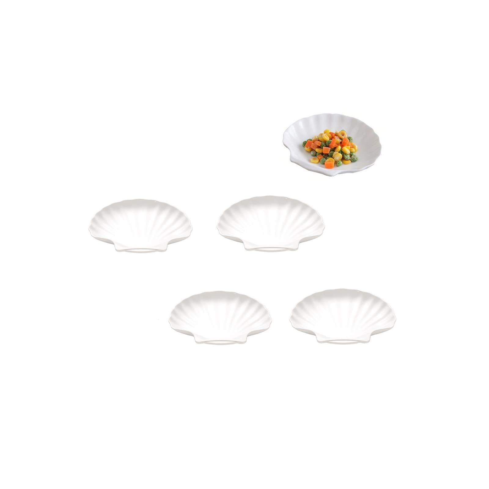 Leoyoubei Sauce Dish,Dip/Dipping Bowls MMF7 Set of 4, 5" White