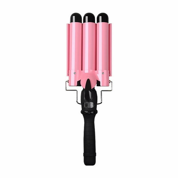Leozcaa 3 Barrel Curling Iron Hair Crimper Dual Voltage Three Barrels Hair Waver Curler Wand Egg Roll Stick