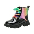 thumbnail image 1 of Leozcaa Girls Boots Glitter Cute Princess Shoes Ankle Boots Toddler Little Big Kid Leather Short Boots, 1 of 9